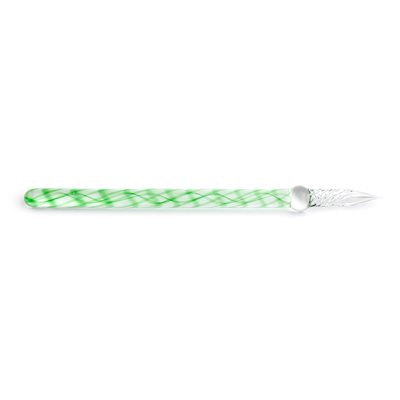 Plume de verre droite Vert Pré 16cm Plume de verre droite Vert Pré 16cm
