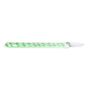 Plume de verre droite Vert Pré 16cm