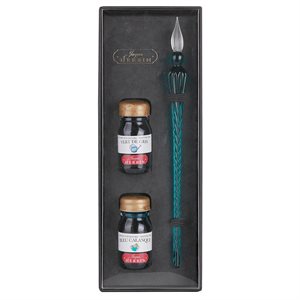Coffret 2 flacons d'écriture 10ml (Bleu calanque, Vert de gr