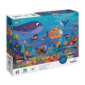 Puzzles enfants 36 pièces 330X230mm La Vie sous la Mer