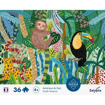 Puzzles enfants 36 pièces 330X230mm Amerique du Sud Puzzles enfants 36 pièces 330X230mm Amerique du Sud